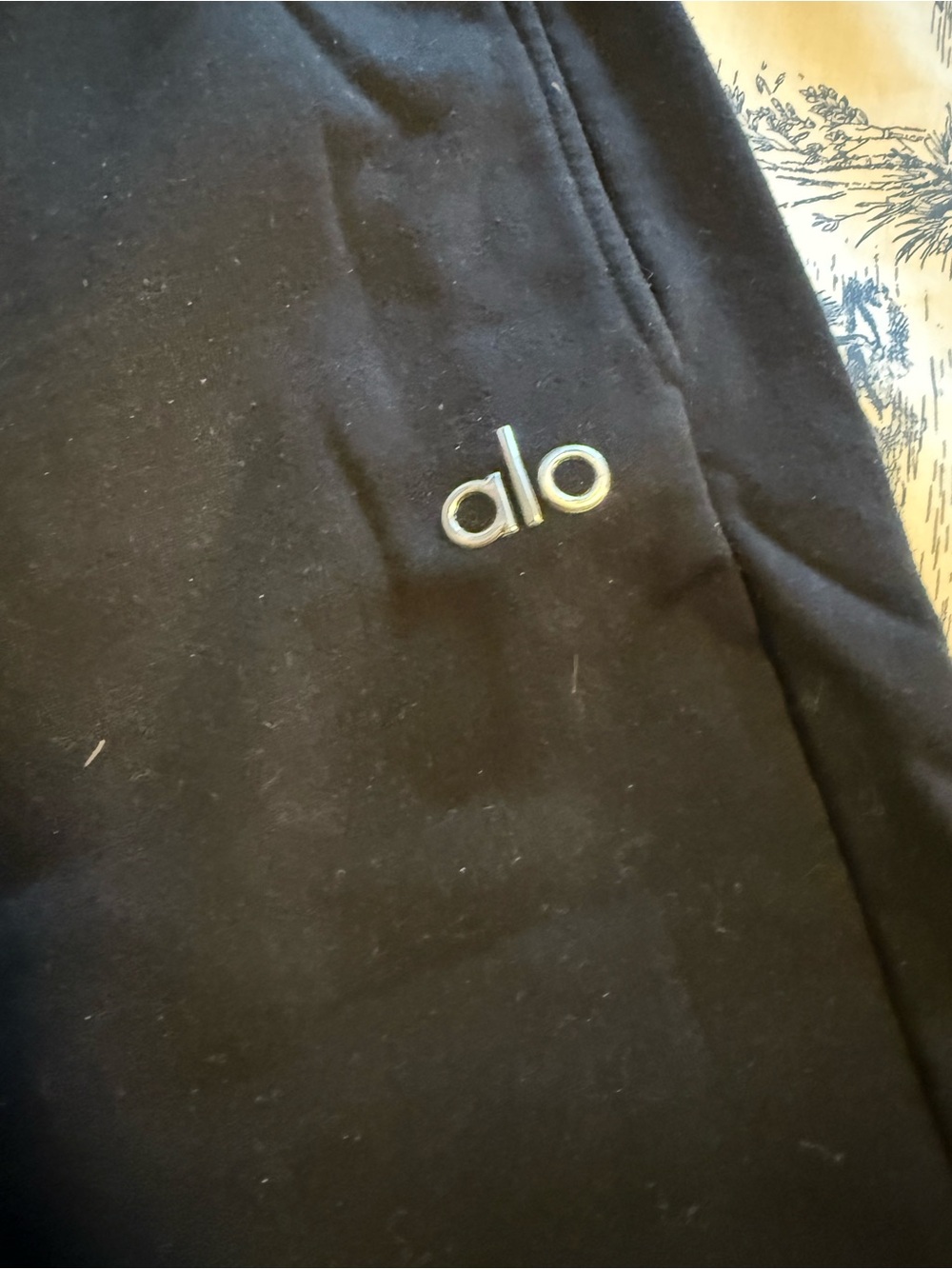 ALO Yoga Black Athletic Shorts with Drawstring - Picture 3 of 7